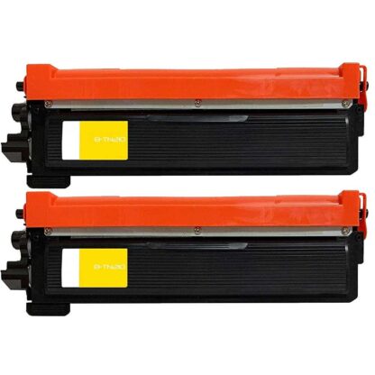 Brother TN210Y Compatible Yellow Toner Cartridge Twin Pack