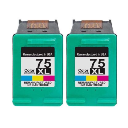 HP 75XL (CB338WN) Remanufactured Color High-Yield Ink Cartridge Twin Pack