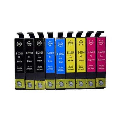 Remanufactured Epson 220XL Ink Cartridge 9-Pack High-Yield