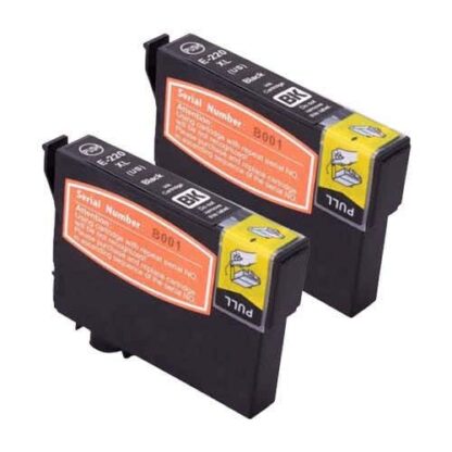 Epson 220XL Black (T220XL120) Remanufactured High Yield Ink Cartridge Twin Pack