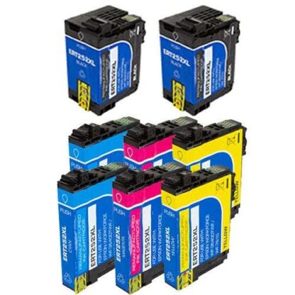 Epson 252XL Remanufactured High Yield Ink Cartridge 8-Pack