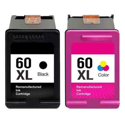 HP 60XL Remanufactured High-Yield Ink Cartridge 2-Piece Combo Pack