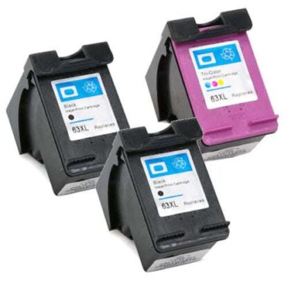 HP 63XL High-Yield Remanufactured Ink Cartridge 3-Piece Combo Pack