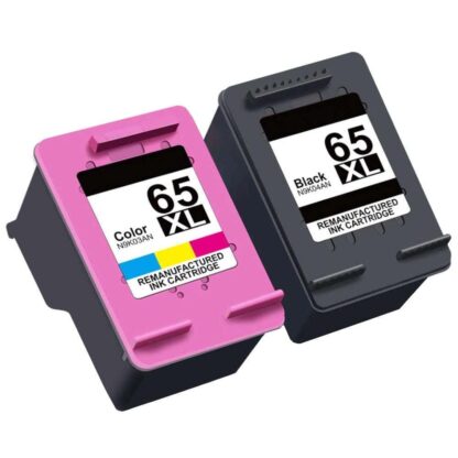 HP 65XL High-Yield Remanufactured  Ink Cartridge 2-Piece Combo Pack