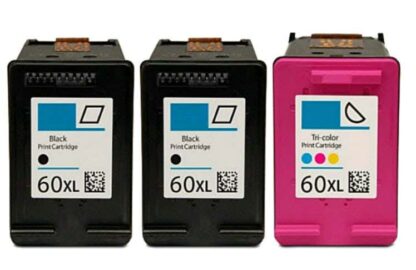 Remanufactured HP 60XL Ink Cartridge High-Yield 3-Piece Combo Pack