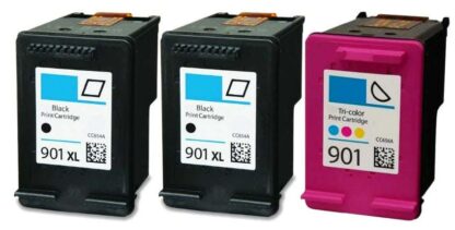 Remanufactured HP 901XL & 901 Ink Cartridge High-Yield 3-Piece Combo Pack