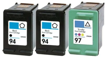 Remanufactured HP 94 & 97 Ink Cartridge 3-Piece Combo Pack