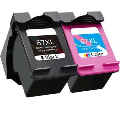 HP 67XL Remanufactured High Yield Ink Cartridge 2-Piece Combo Pack