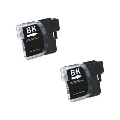 Compatible Brother LC61BK Black Ink Cartridge Twin Pack