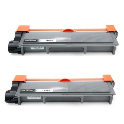 Compatible Brother TN660 Toner Cartridge (Replaces TN630) Black High-Yield Twin Pack