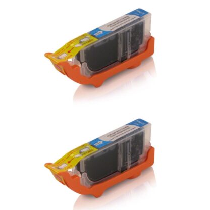 Canon CLI-221C (2947B001) Compatible Cyan Ink Cartridge Twin Pack - Image 2