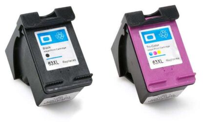 Remanufactured HP 63XL Ink Cartridge High-Yield 2-Piece Combo Pack