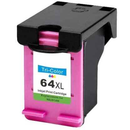 Remanufactured HP 64XL Ink Cartridge Tri-Color High-Yield (N9J91AN)