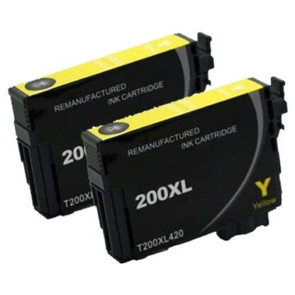 Epson 200XL (T200XL420) Remanufactured Yellow High-Yield Ink Cartridge Twin Pack - Image 2