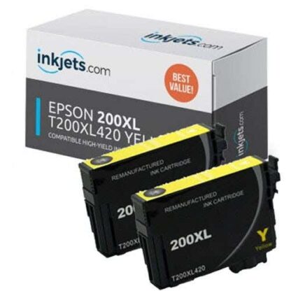 Epson 200XL (T200XL420) Remanufactured Yellow High-Yield Ink Cartridge Twin Pack