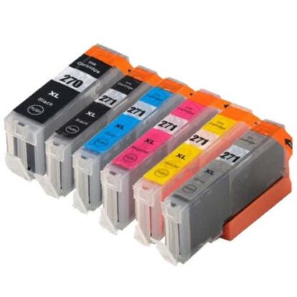 Compatible Canon PGI-270XL & CLI-271XL Ink Cartridge 6-Pack High-Yield