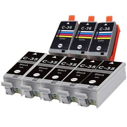 Canon PGI-35 & CLI-36 Compatible Ink Cartridge 8-Piece Combo Pack