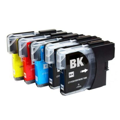 Brother LC61 Compatible Ink Cartridge 5-Pack Combo