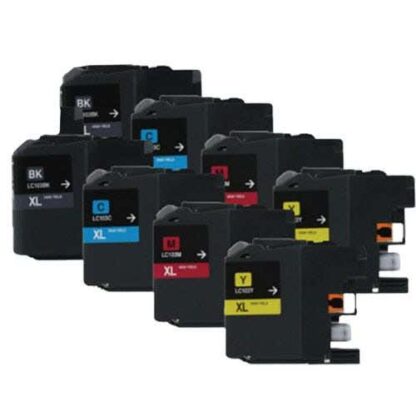 Brother LC103 (Replaces LC101) Compatible High Yield Ink Cartridge 8-Pack