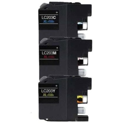 Brother LC203 (Replaces LC201) Color Compatible High Yield Ink Cartridge 3-Pack