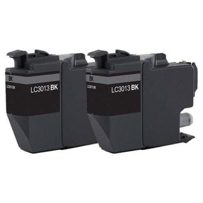 Brother LC3013BK Black Compatible High Yield Ink Cartridge Twin Pack