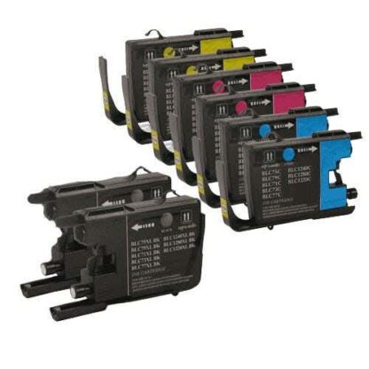 Brother LC75 (Replaces LC71) Compatible High Yield Ink Cartridge 8-Pack