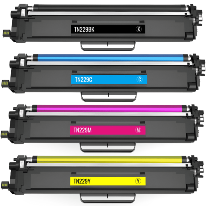 Compatible Brother NBTN229 Standard Yield Toner Cartridge 4-Piece Combo Pack