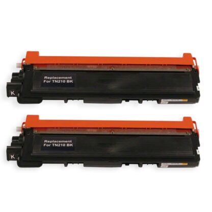 Brother TN221BK Black Compatible Toner Cartridge Twin Pack