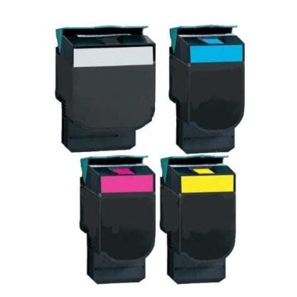 Lexmark C540H2 High-Yield Compatible Toner Cartridge 4-Pack Combo