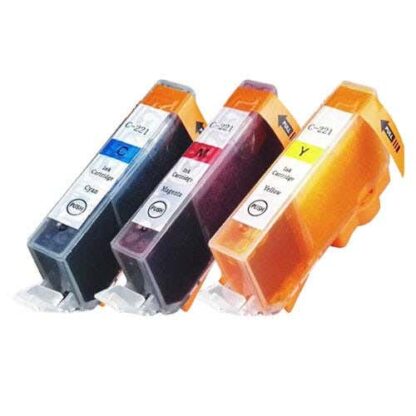 Canon CLI-221 Color Compatible High Yield Ink Cartridge 3-Pack