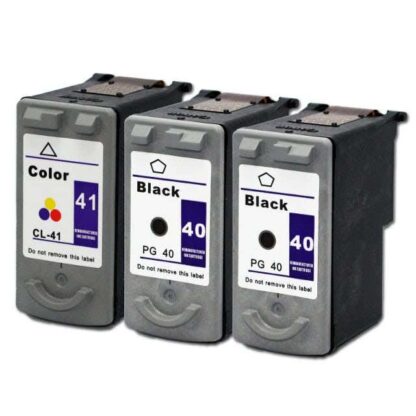 Remanufactured Canon PG-40 & CL-41 Ink Cartridge 3-Piece Combo Pack