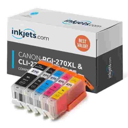 Canon PGI-270XL & CLI-271XL High-Yield Compatible Ink Cartridge 5-Pack Combo