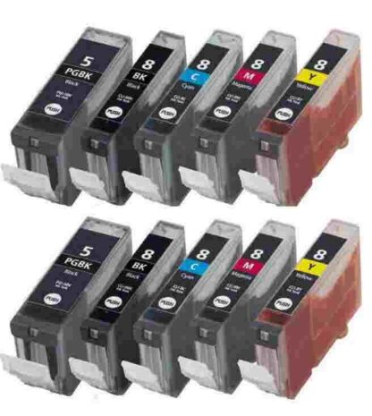 Canon PGI-5 & CLI-8 Compatible Ink Cartridge 10-Pack Combo