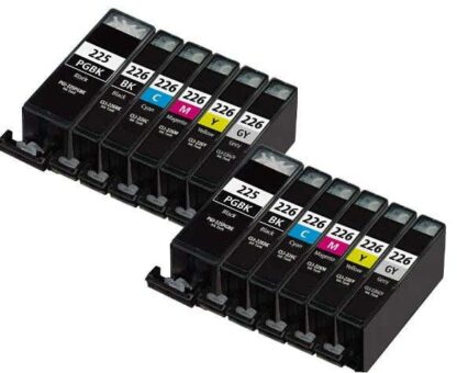 Compatible Canon PGI-225 & CLI-226 Ink Cartridge 12-Pack Combo