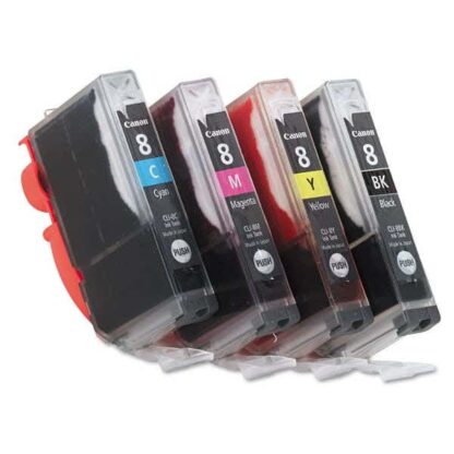 Canon CLI-8 Compatible Ink Cartridge 4-Piece Combo Pack - Image 2