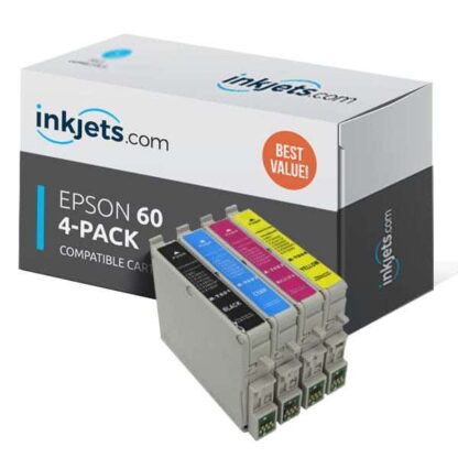 Remanufactured Epson 60 Ink Cartridge 4-Piece Combo Pack