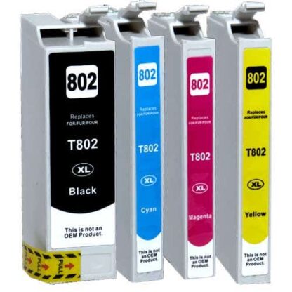 Epson 802XL High-Yield Remanufactured Ink Cartridge 4-Pack Combo