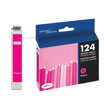 Remanufactured Epson 124 (T124320) Moderate Yield Magenta Ink Cartridge