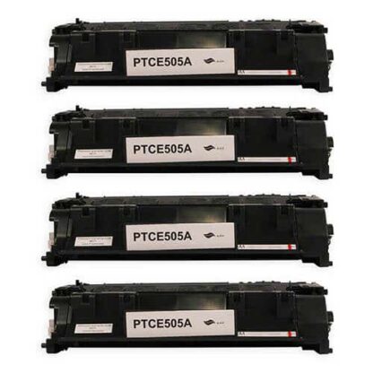 HP 05A LaserJet (CE505A) Black Compatible Toner Cartridge 4-Pack