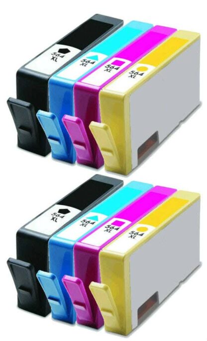 HP 564XL Remanufactured High-Yield Ink Cartridge 8-Piece Combo Pack