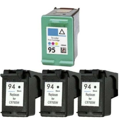 HP 94 & 95 Remanufactured Ink Cartridge 4-Pack