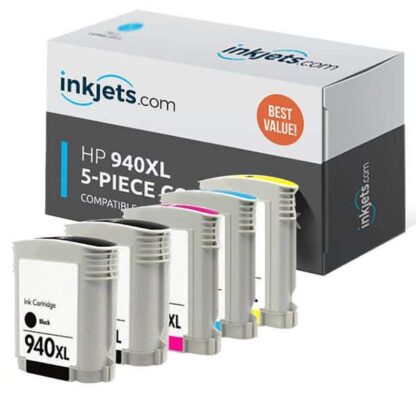 Remanufactured HP 940XL Ink Cartridge High-Yield 5-Piece Combo Pack