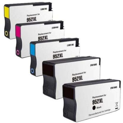 Remanufactured HP 952XL Ink Cartridge High-Yield 5-Piece Combo Pack