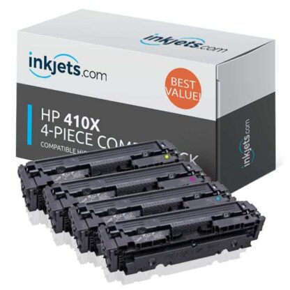 Compatible HP 410X Toner Cartridge High-Yield 4-Piece Combo Pack