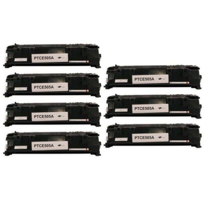 HP 05A LaserJet (CE505A) Black Compatible Toner Cartridge 7-Pack