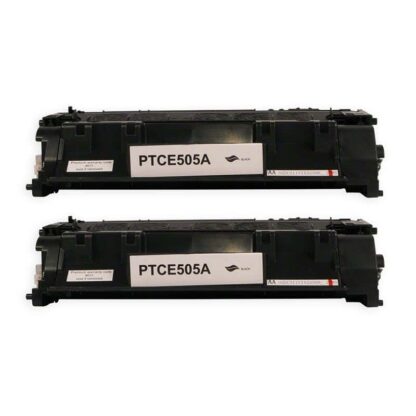 HP 05A LaserJet (CE505A) Black Compatible Toner Cartridge Twin Pack