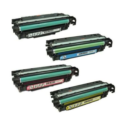 HP 504X & 504A Remanufactured Toner Cartridge 4-Piece Combo Pack