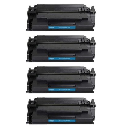 (With Chip) HP 58X (CF258X) Black Remanufactured High Yield Toner Cartridge 4-Pack