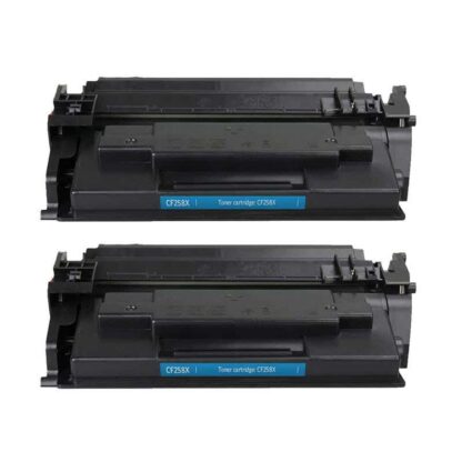 (No Chip) HP 58X Black Compatible High-Yield (CF258X) Toner Cartridge Twin Pack