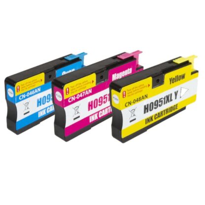 HP 951XL Remanufactured High Yield Ink Cartridge 3-Pack